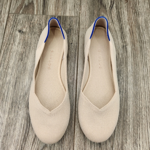 Rothy's The Flat Ecru Slip On Ballet Shoe Women’s 9.5 Neutral Beige - Picture 3 of 12